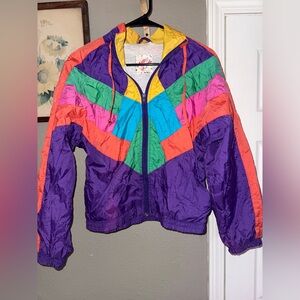 Y2K Color Block Windbreaker
